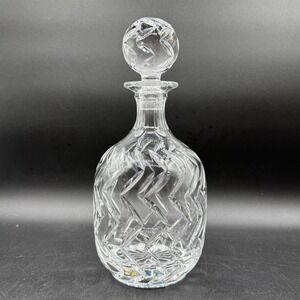 Bohemia Crystal‎ Whiskey Decanter Diamond Cut Glass Barware Pineapple Round